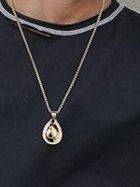 New Western Horse Necklace Stainless Steel Hip Hop Gold Head of Horse Unisex